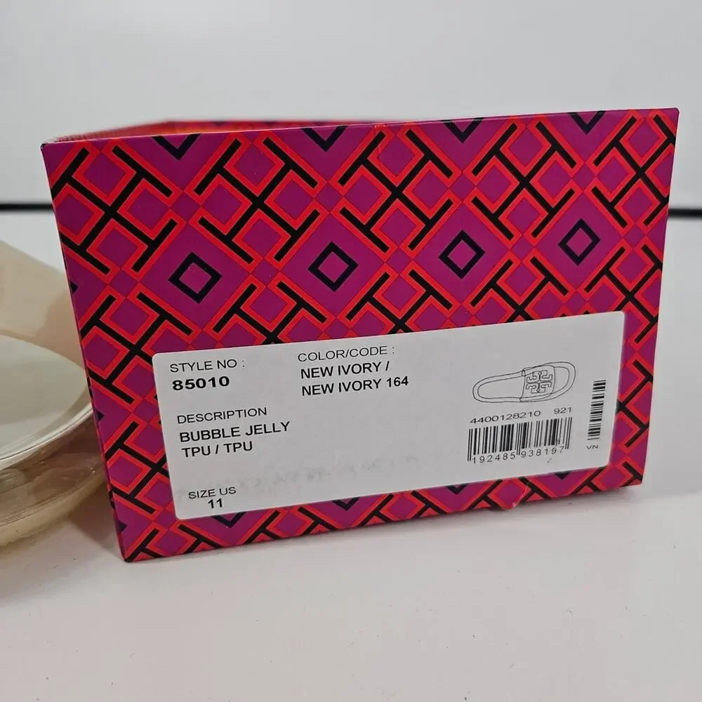 Tory Burch New Ivory Bubble Jelly Slide Sandals 11